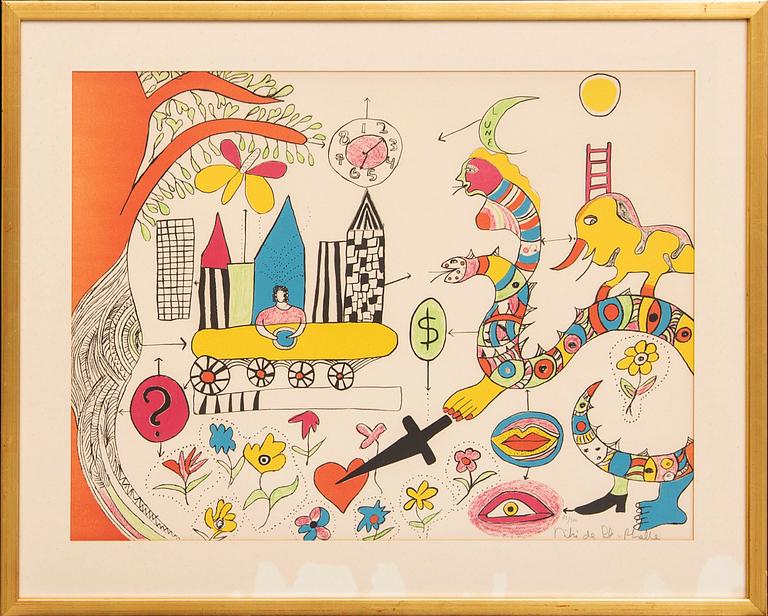 Niki de Saint Phalle, lithograph in colours signed and numbered 73/300.