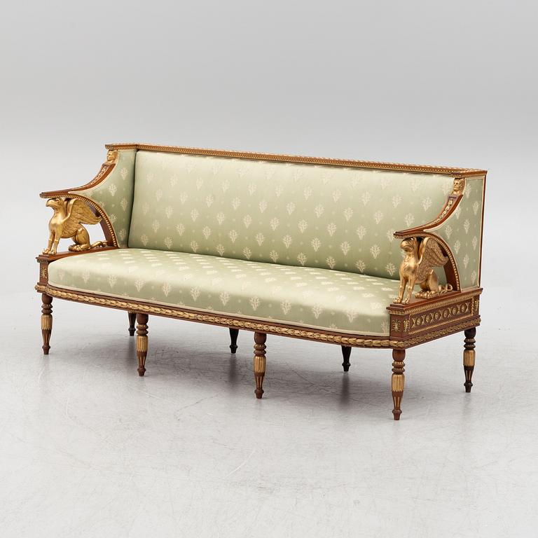An Empire style sofa, first half of the 20th century.