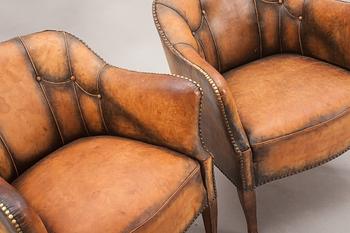 FÅTÖLJER. 2 st art deco. 1930-tal.