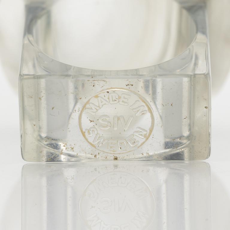 Siv Lagerström, three acrylic rings, 1970s.
