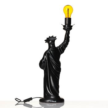 Makode Linde, skulptur / bordslampa "Frihetsgudinnan", 2000-tal.
