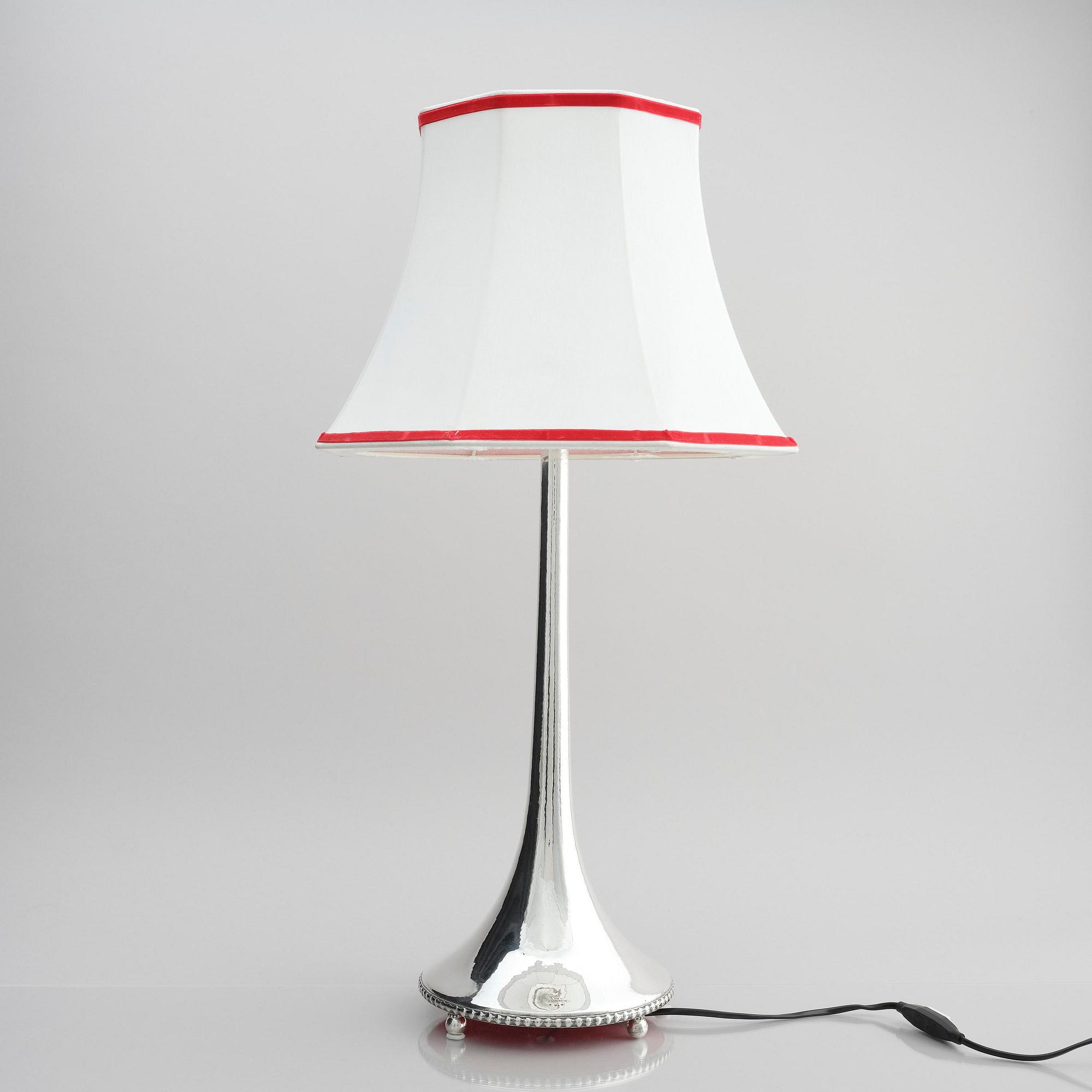 Karl Anderson, a silver table lamp, Stockholm 1917.