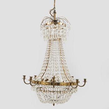 An Empire style chandelier, first half of the 20th century.