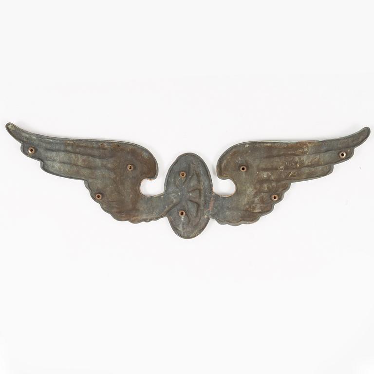 A brass sign for the Swedish railways, first half of the 20th century.