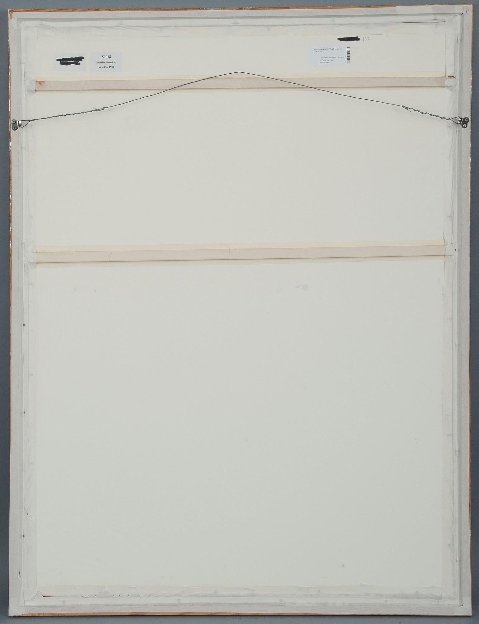 KRISTIAN KROKFORS, sekatekniikka paperille, signeerattu ja päivätty -82.