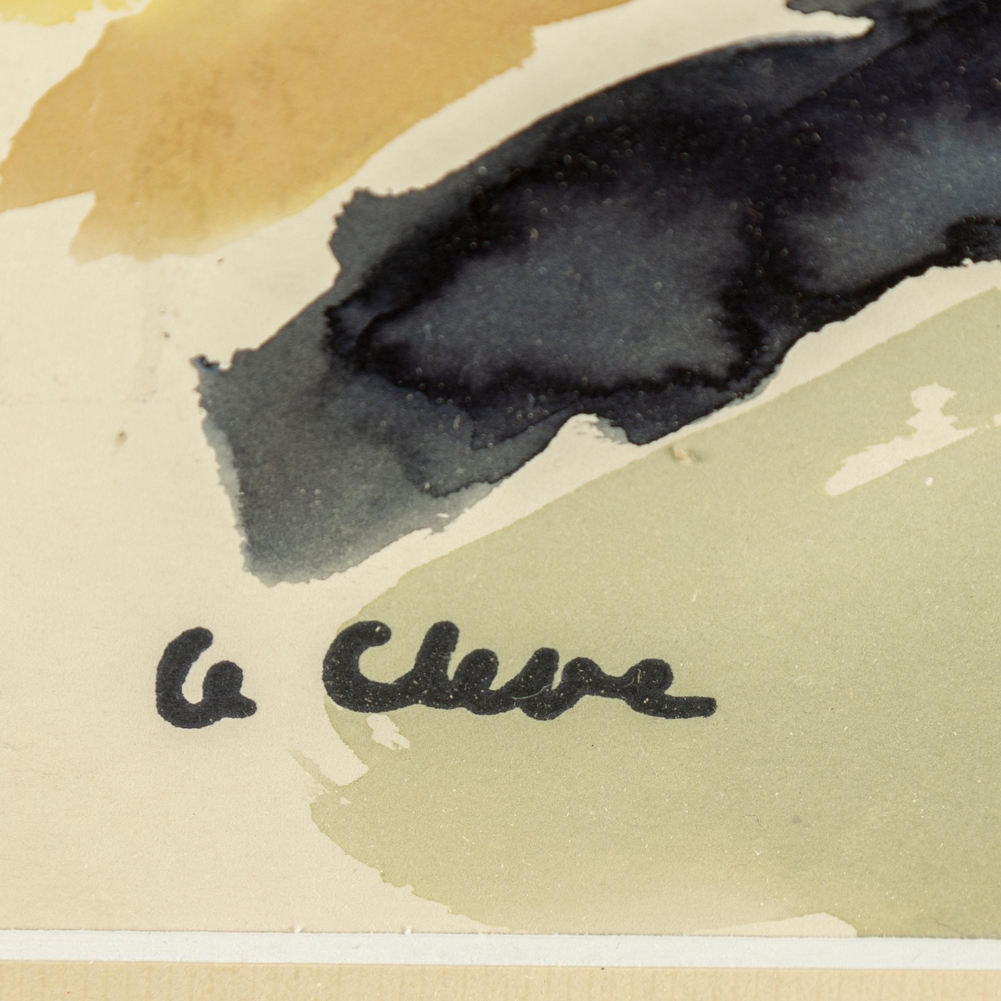 AGNES CLEVE, water colour. Signed with stamp A Cleve.