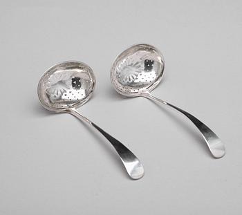 A pair of Baltic sugar-bowls and spoons, mark of Johann Gottfried Möring, Reval (1790-1818 (1820)).