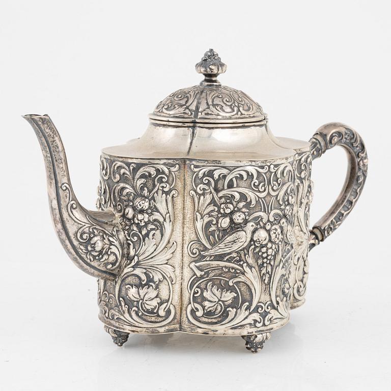 Te och kaffeservis, silver, Tyskland, tidigt 1900-tal.
