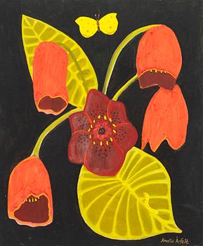 Amalia Årfelt, Flower motif with butterfly.