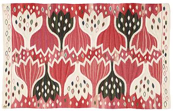 896. TAPESTRY. "Röd crocus". Gobelängvariant (tapestry variation). 59 x 92 cm. Signed AB MMF AMF.