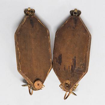 LJUSLAMPETTER, ett par, gustavianska, ett par, 1700-talets slut.