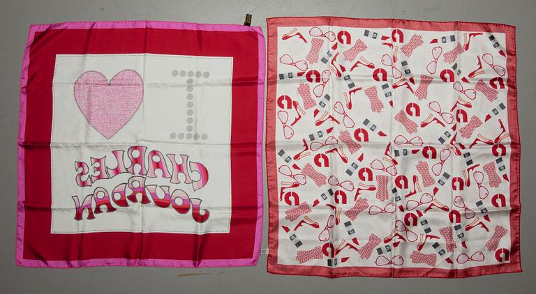 SCARFAR, 2 stycken, Charles Jourdan.