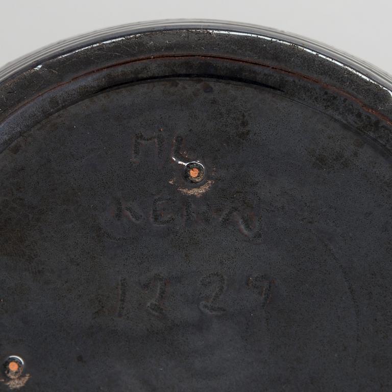 Marita Lybeck, A redclay bowl and plate, signed ML.