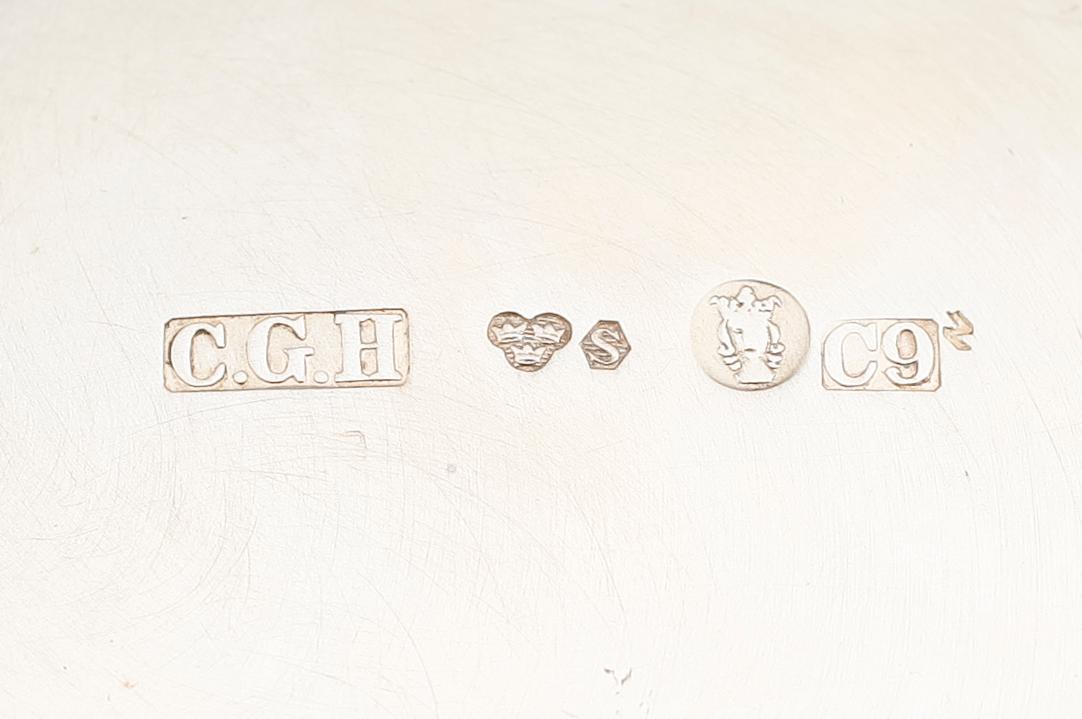 BÄGARE, silver, CG Hallberg, Stockholm 1953. Vikt ca 245 gram.
