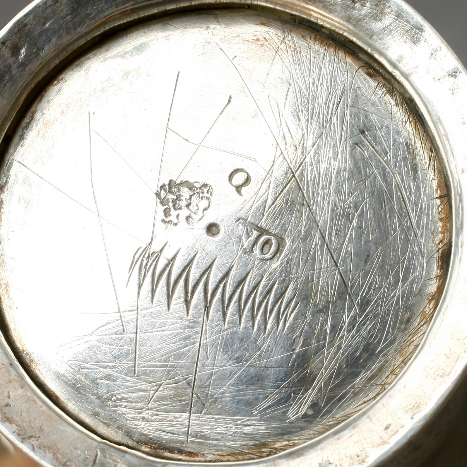 BÄGARE, silver, Nils Orstedt, Norrköping 1774. Vikt ca 96 gram.