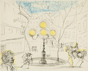 Salvador Dalí, "Place Furstenberg".