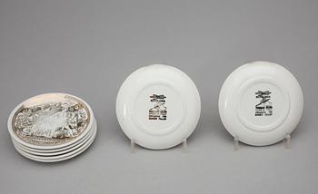 COASTERS, 7 st, flintgods, Fornasetti Milano, Italien.