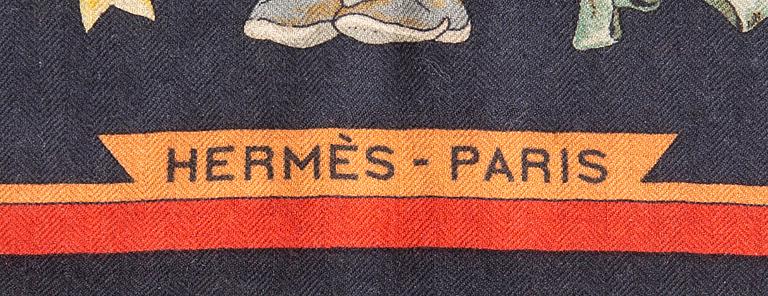 A silk and cashmere "Kachinas" scarf by Hermès.