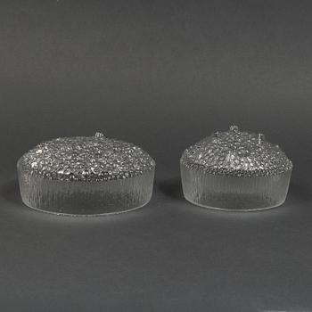 Tapio Wirkkala, a set of 22 glass service parts from the series 'Ultima Thule' and 'Kekkerit', Iittala, Finland.