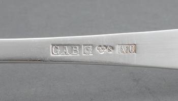 BESTICKSERVIS, 58 delar, silver, "Rosenholm", GAB, 1960-90-tal. Vikt tot ca 2250 gram.