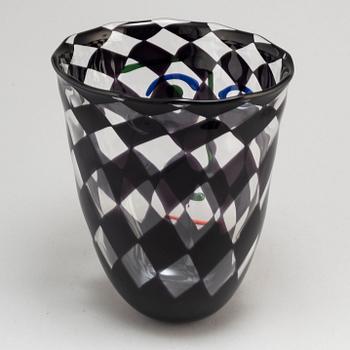 ANNE NILSSON, a glass vase from Orrefors Gallery, signed and dated -90.