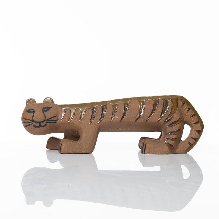 Lisa Larson, figurin, "Tiger", ur serien "Afrika", Gustavsberg, i produktion 1965-75.