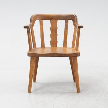 Nordiska Kompaniet, s stained pine chair 'Ekerö', Sweden ca 1947.