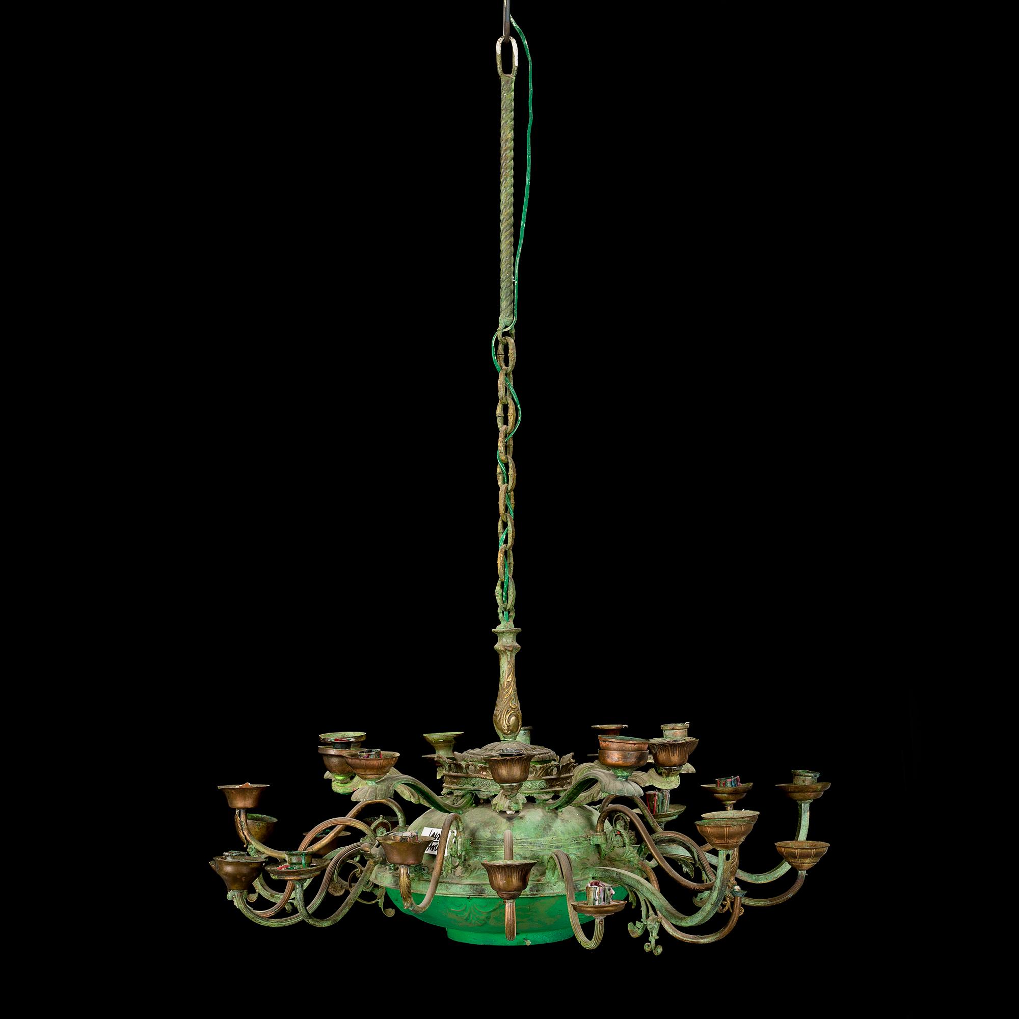 LARS STOCKS, chandelier / sculpture, signed and dated 1979 on label.