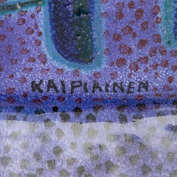 Birger Kaipiainen, a stoneware decorative dish signed Kaipiainen.