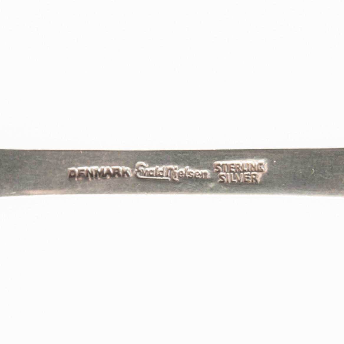 Evald Nielsen, Sandwich cutlery, 31 pieces, silver, Denmark.