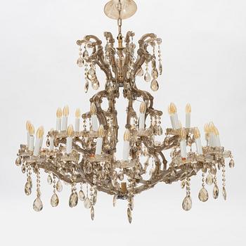 A glass chandelier, late 20th Century.