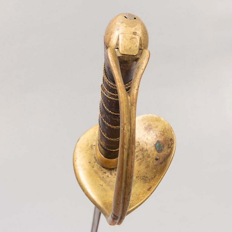 A Swedish cutlass, 1876-1885 Navy pattern.