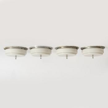 Ceiling lamps, 4 pcs, first half of the 20th century.