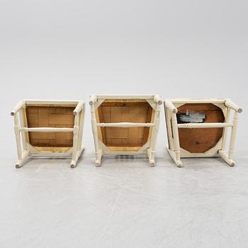 Stolar, 6 st olika, gustavianska Lindomearbeten. 17/1800-tal.