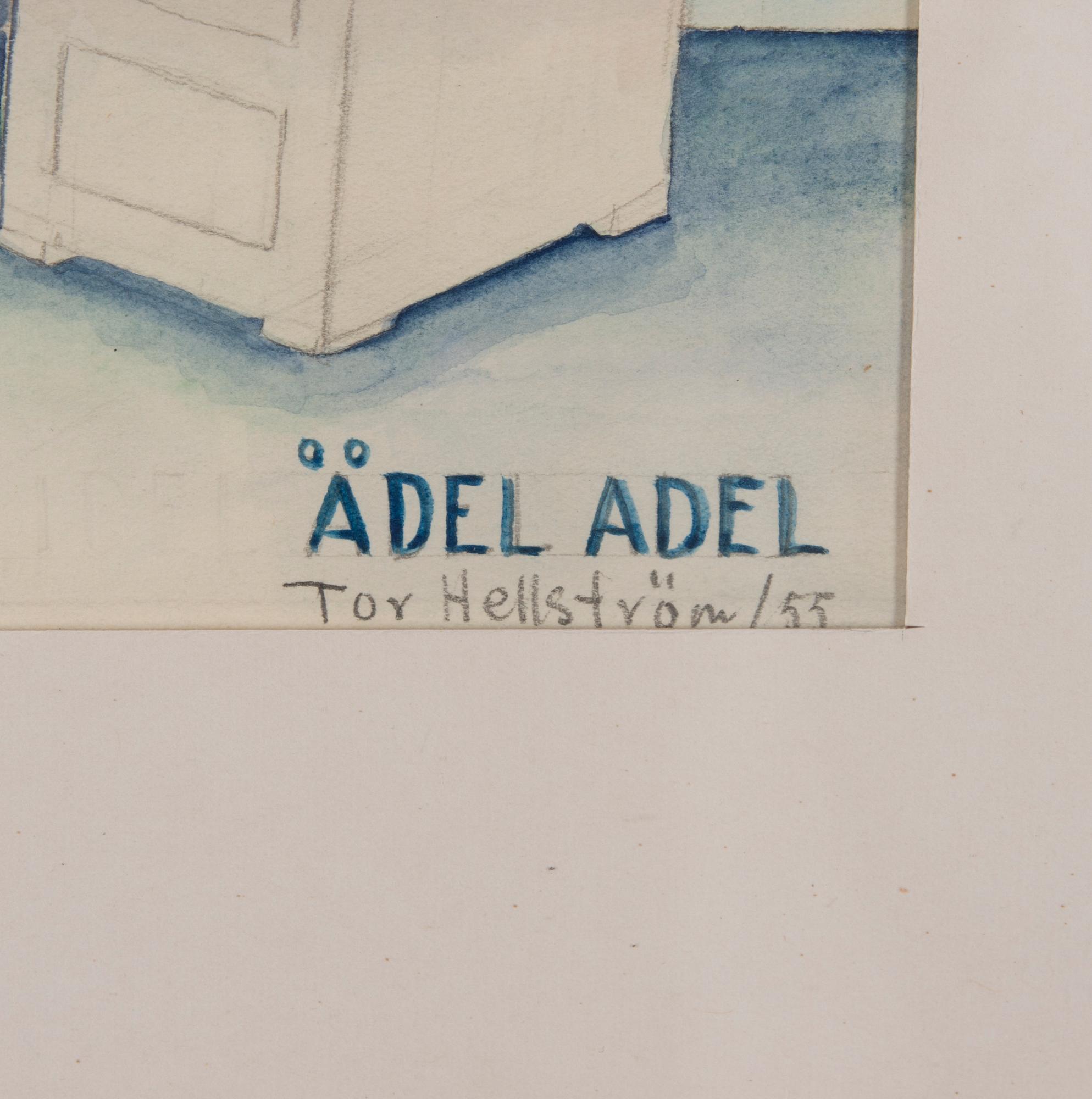 TOR HELLSTRÖM, akvarell, signerad och daterad -55.