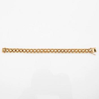 Bracelet X-link 18K gold, Erik Wahlbeck Stockholm 1948.