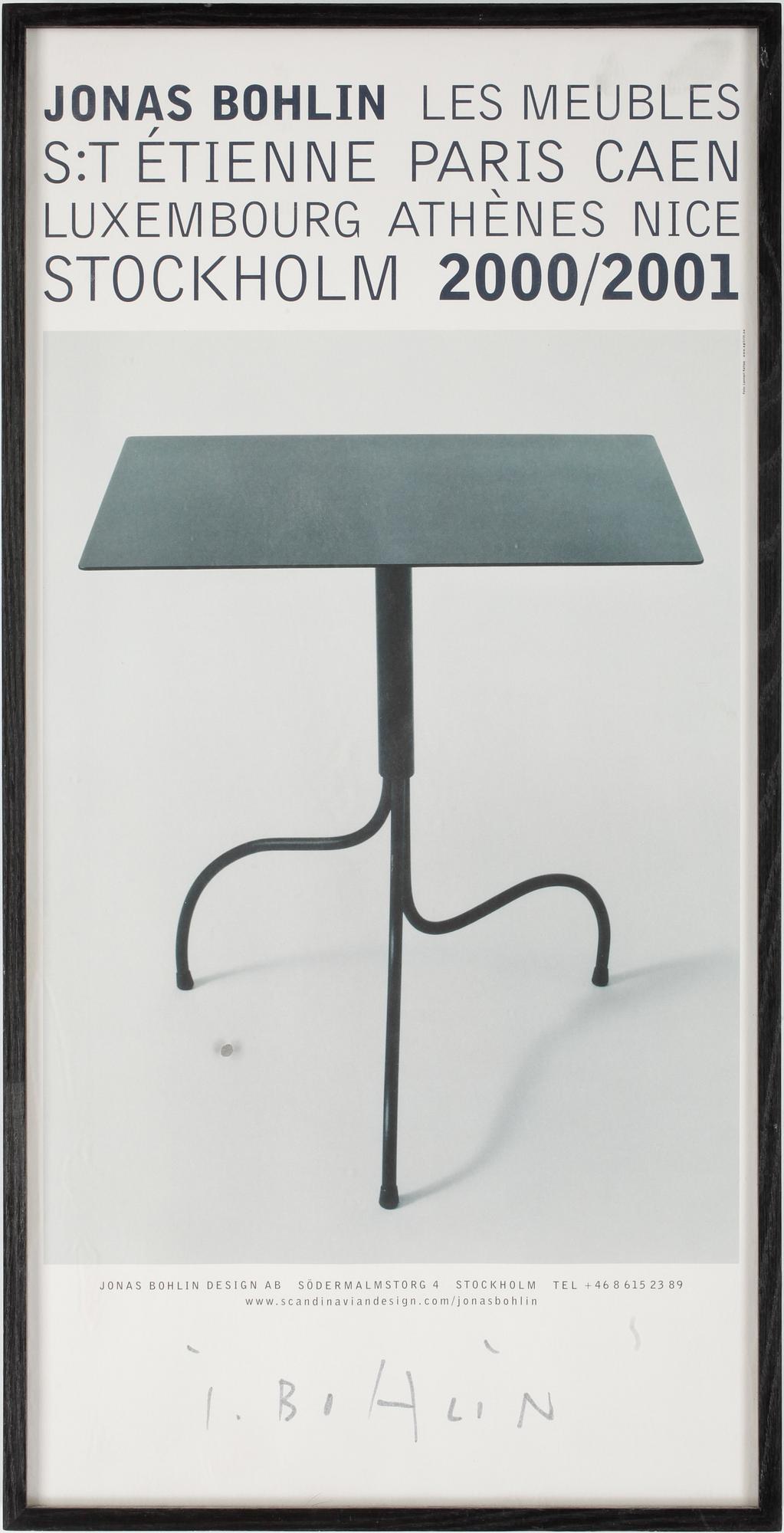 UTSTÄLLNINGSAFFISCH, Jonas Bohlin, sign.