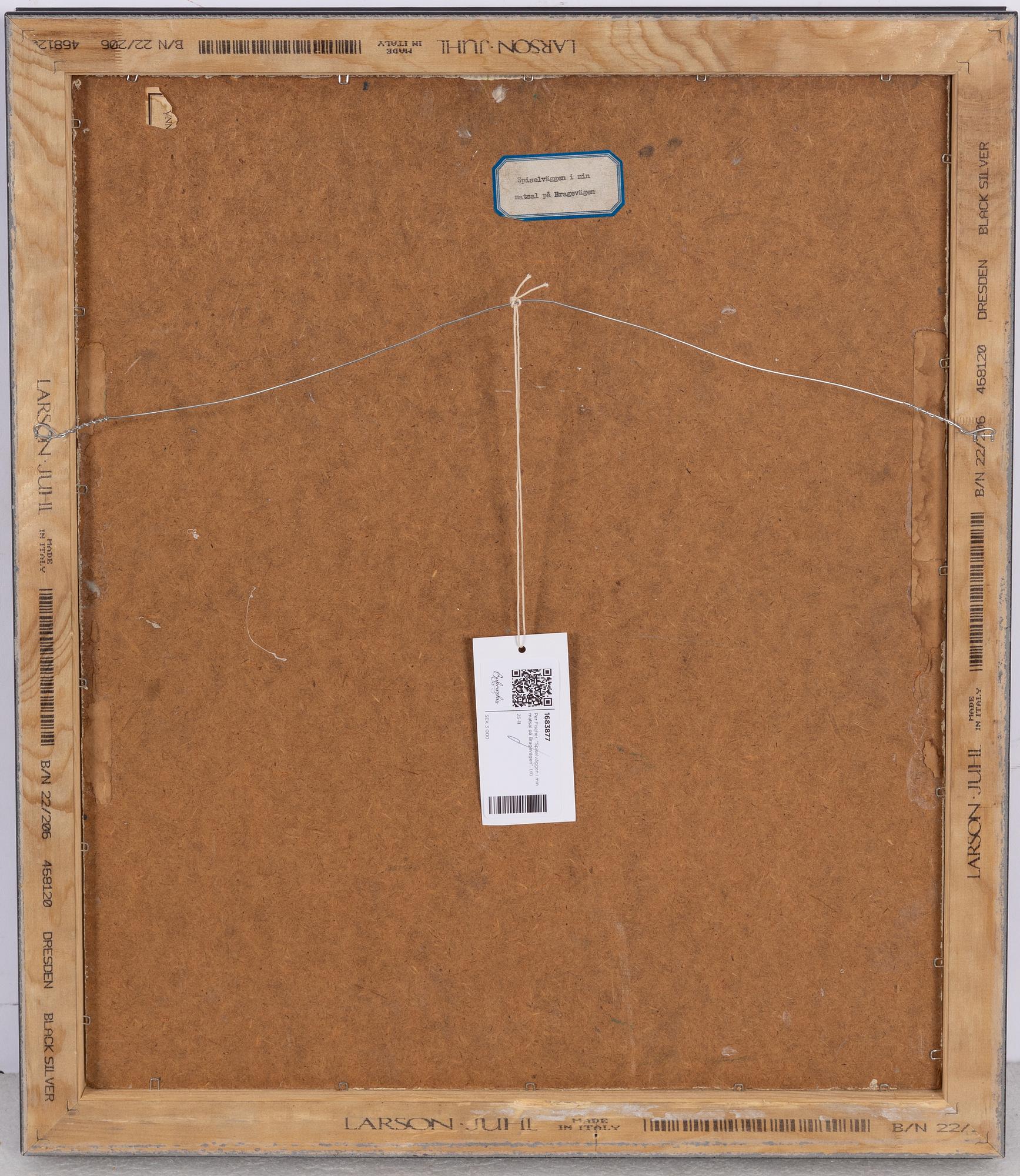 Per Fischer, "The fireplace wall in my dining room on Bragevägen".