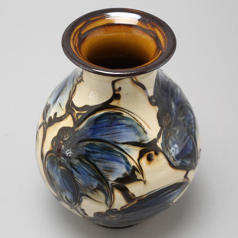A ceramic vase by Herman Kähler, unclearly signed and marked "Danmark", 20th century.