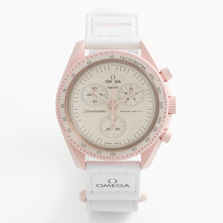 Omega/Swatch, MoonSwatch, "No Reserve", collection of 14 pcs, chronograph, wristwatches, 42 mm.