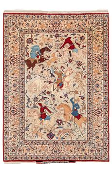 493. A semi-antique rug, Central Persia, signed (Hosien) Seirafian, c. 166 x 117 cm.