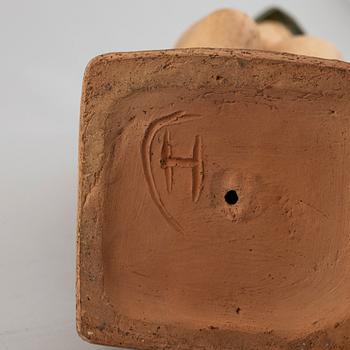 Helge Christoffersen, an earthenware figure of a woman, 1950's.