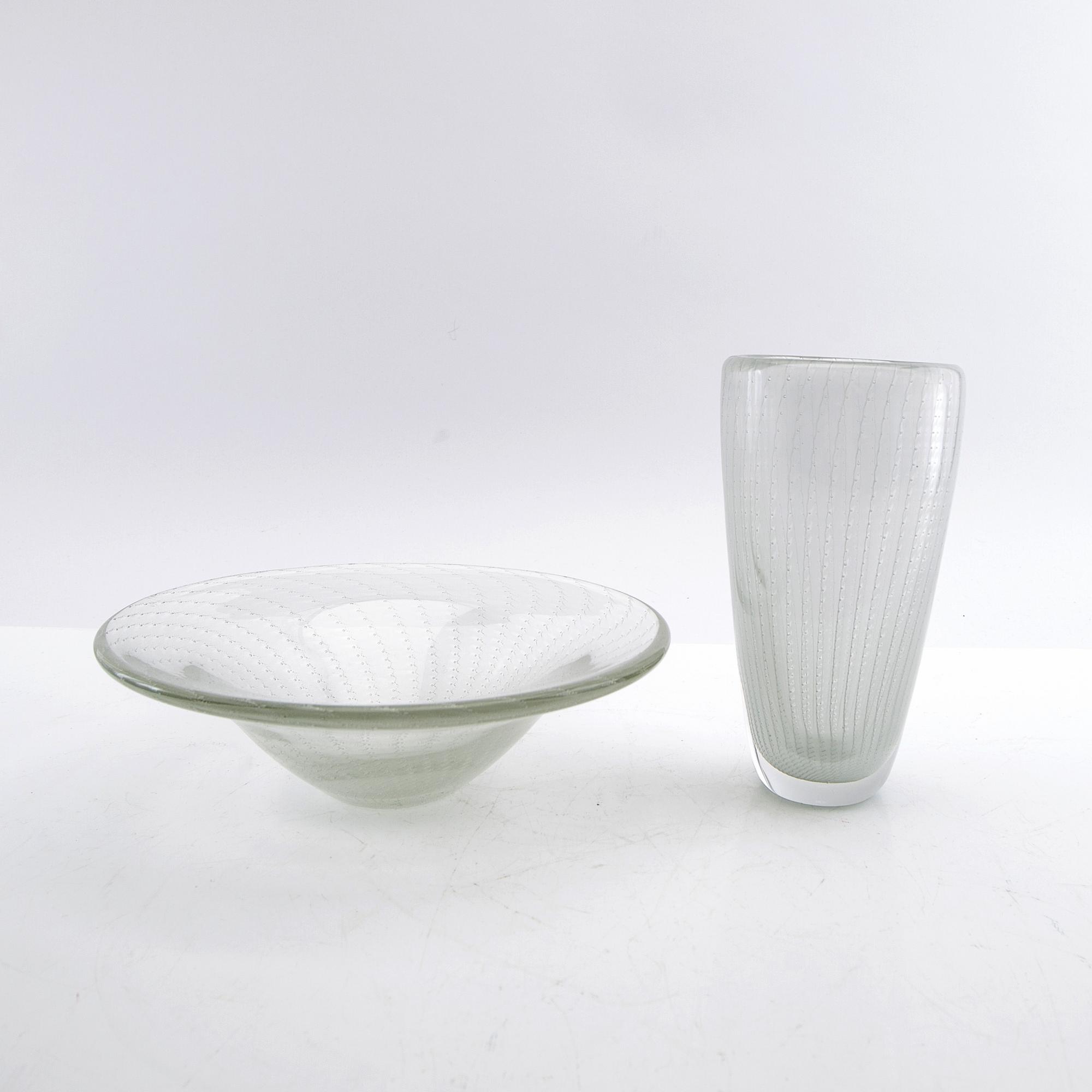 Kaj Franck, Bowl and vase, "Veil".