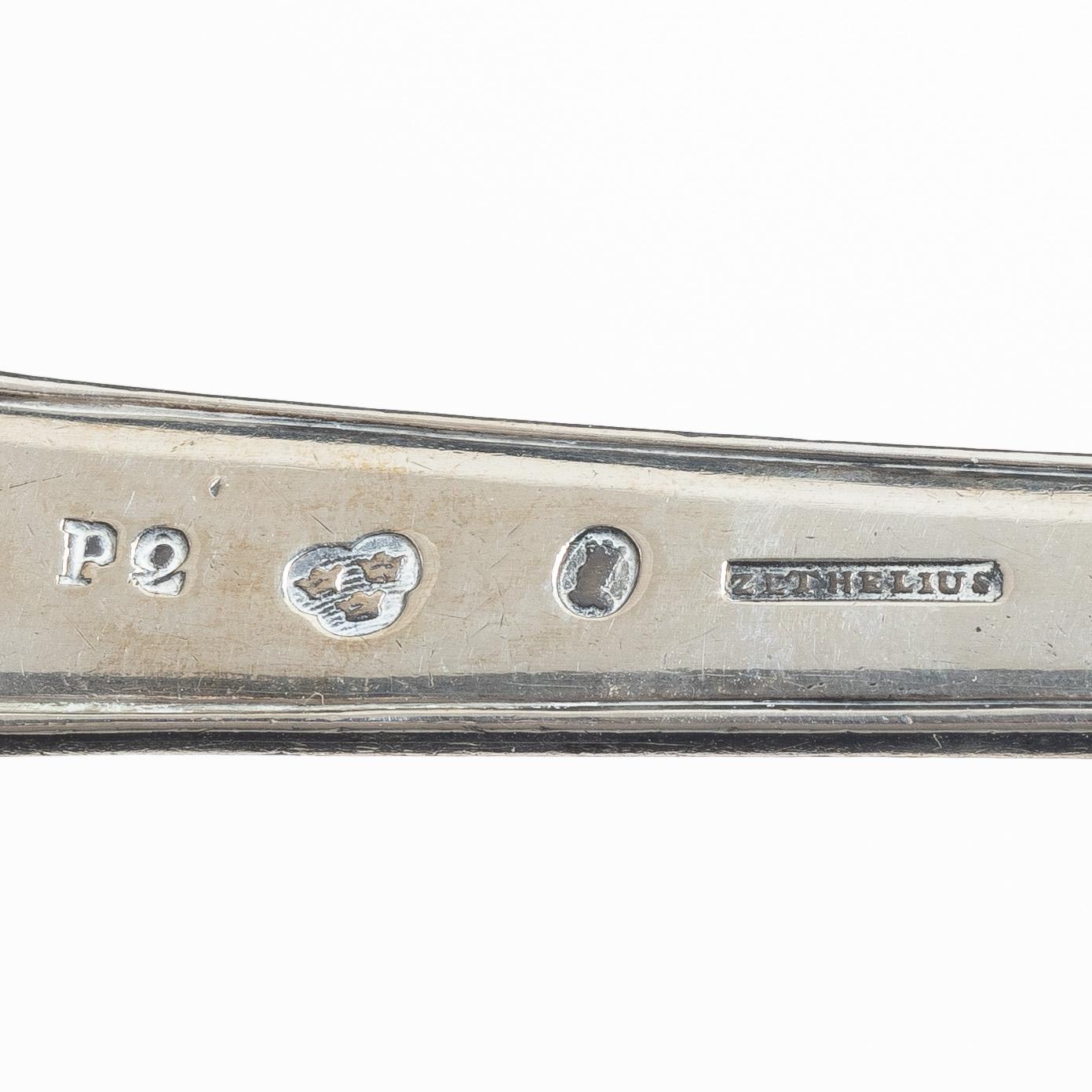 Adolf Zethelius, soppslev, silver, Stockholm 1797.