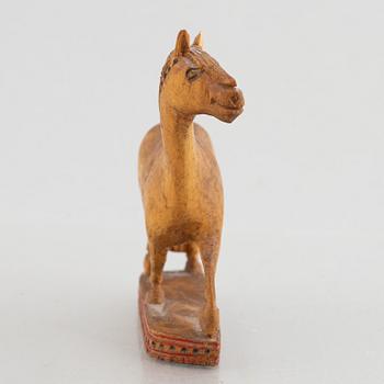 Jemt-Olov Person (1871–1947), a signed wooden sculpture.