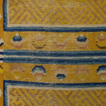 An antique Ningxia meditation rug, ca 201 x 69 cm.