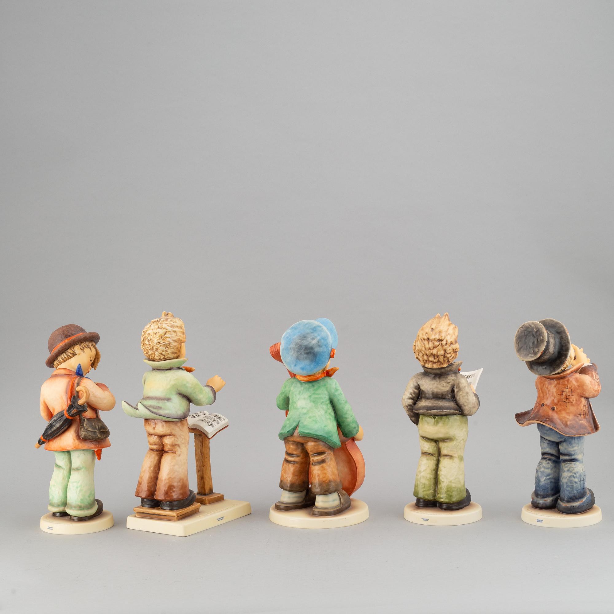 Stora figuriner, 5 st, porslin, MI Hummel, Goebel, Tyskland, 1997-98.