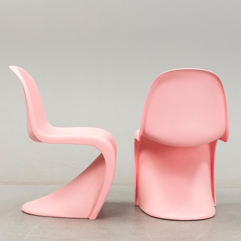 Seven 21st Century 'Panton chairs' by Verner Panton for Vitra, designed 1960.