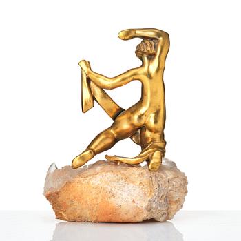 Thorwald Alef, skulptur, Firma Svenskt Tenn, förgyllt tenn, 1900-talets mitt.