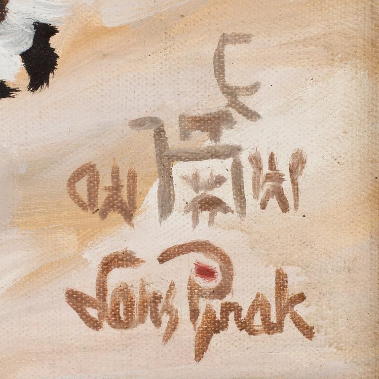 LARS PIRAK, olja på pannå, signerad.